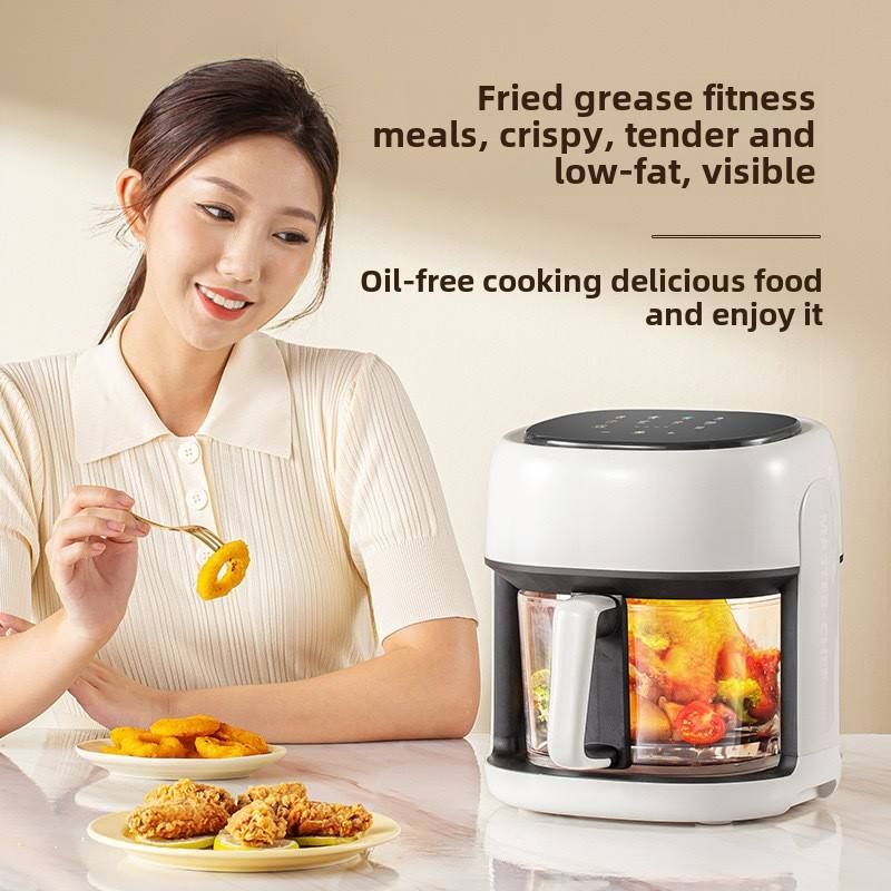 5L Large Capacity Luxury Square Intelligent Visual Electric Digital Air Fryer